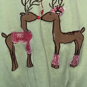 Reindeer Christmas Holiday Tee Shirt Size Large